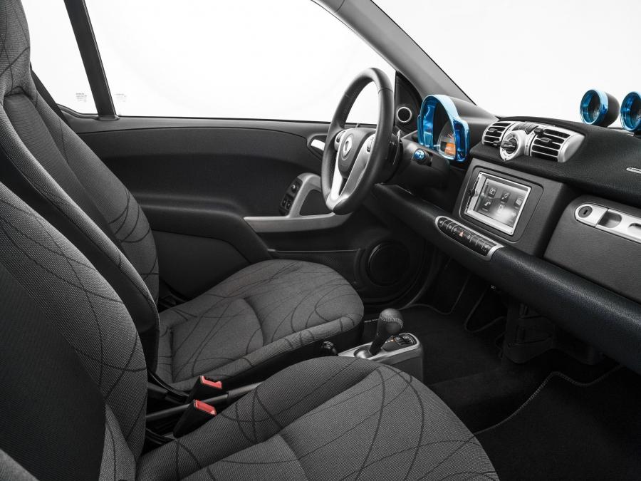 Интерьер Smart ForTwo Electric Drive Cabrio 2012 года  (фото 3 из 8)
